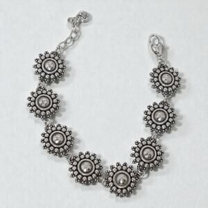 Brighton Telluride Sunburst Bracelet Silver Plated Retired Adjustable Classic